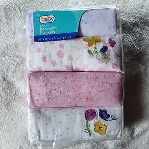 Baby CARTERS Receiving Blankets (4) New in Box